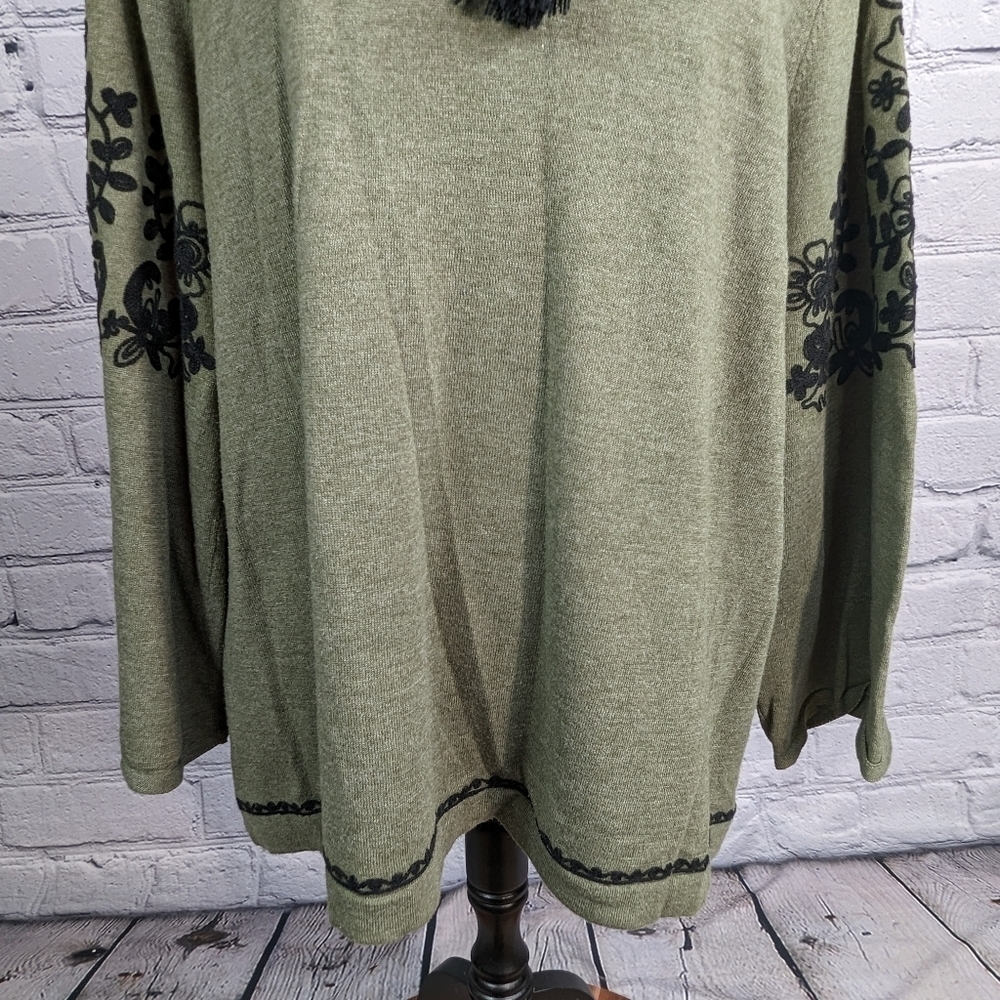 Style & Co Women's Stretch Knit Long Sleeve Stretch Knit Size 3x Tie Front Bb19 - Picture 6 of 10